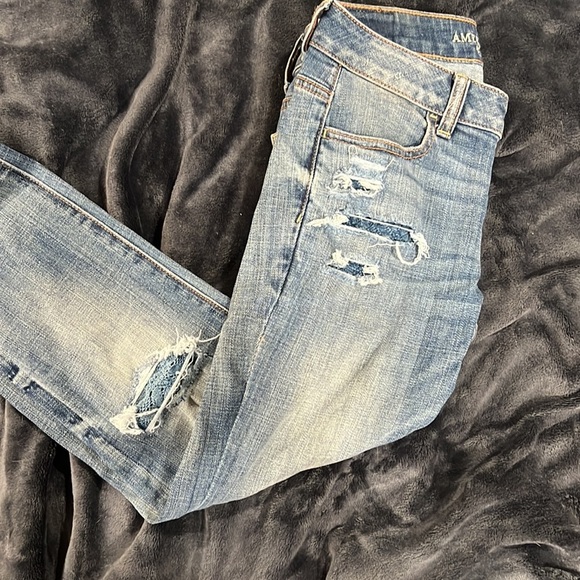 [AEO] NWOT Vintage Collection Lace insert Jeggings - Picture 3 of 8